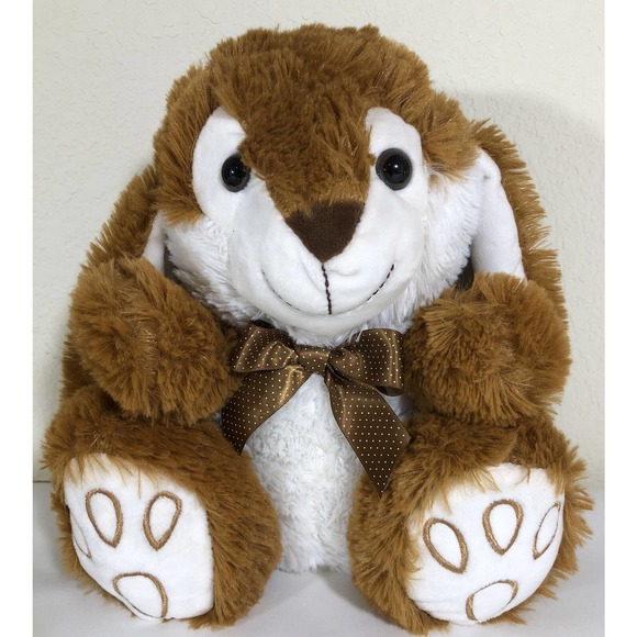 Best Made Toys 2018 11" Brown Bunny Rabbit Plush w/ Long Floppy Ears & A Bow - Picture 1 of 5
